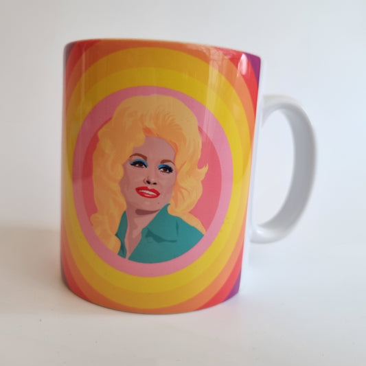 Dolly Parton Mug - Rainbow