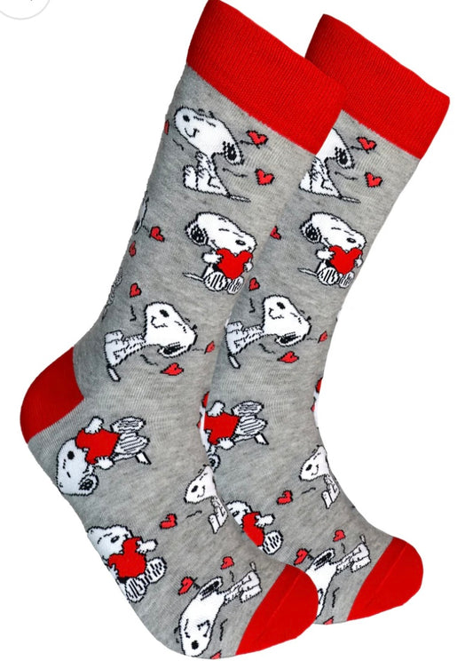 Snoopy in love socks - Womens