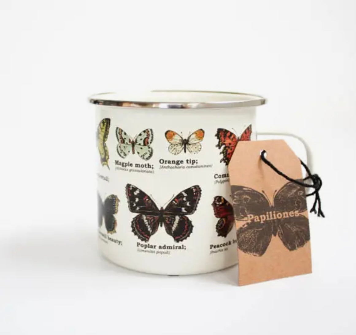Butterfly Enamel Mug