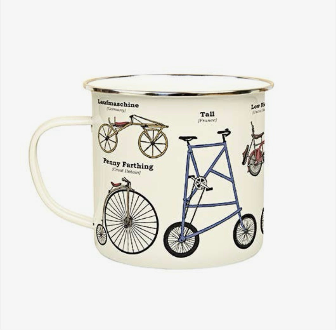 Bike Enamel Mug