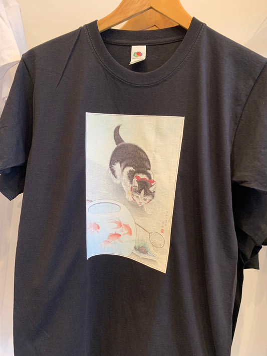 Ohara Koson - Cat and Bowl of Goldfish T-Shirt