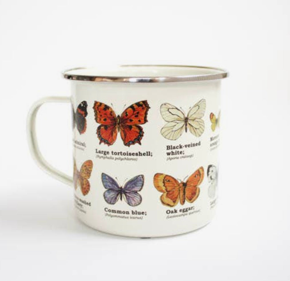 Butterfly Enamel Mug