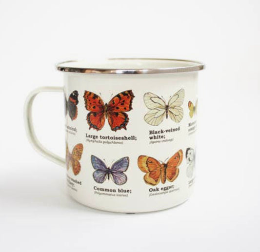 Butterfly Enamel Mug