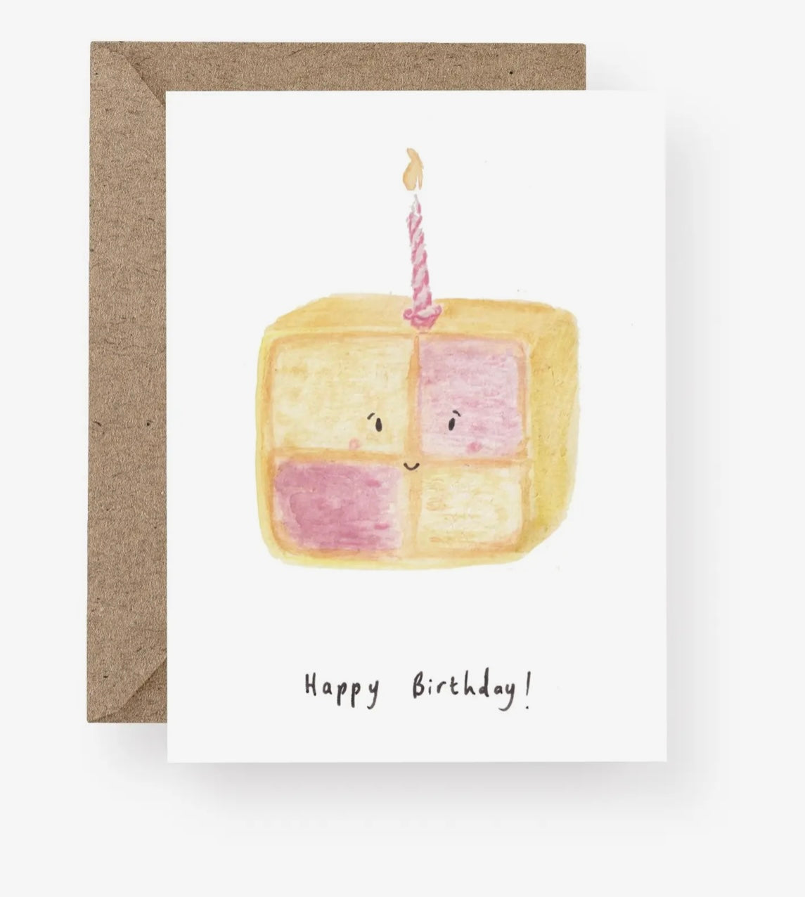 Batternberg Cake Birthday Card