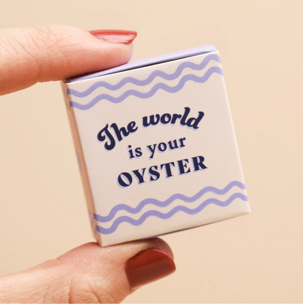 Tiny Matchbox Ceramic Oyster Token