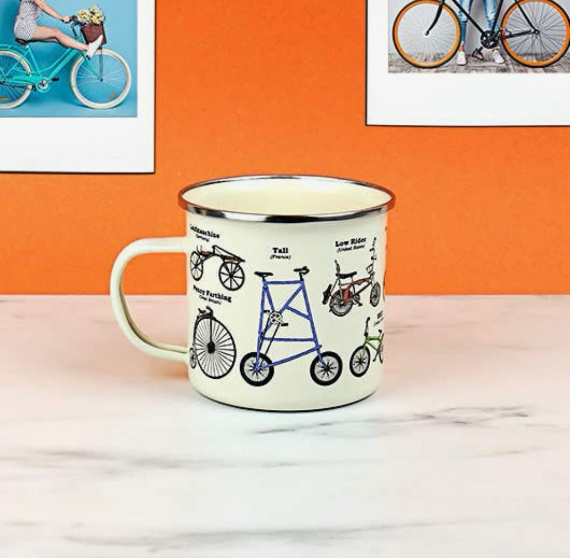 Bike Enamel Mug