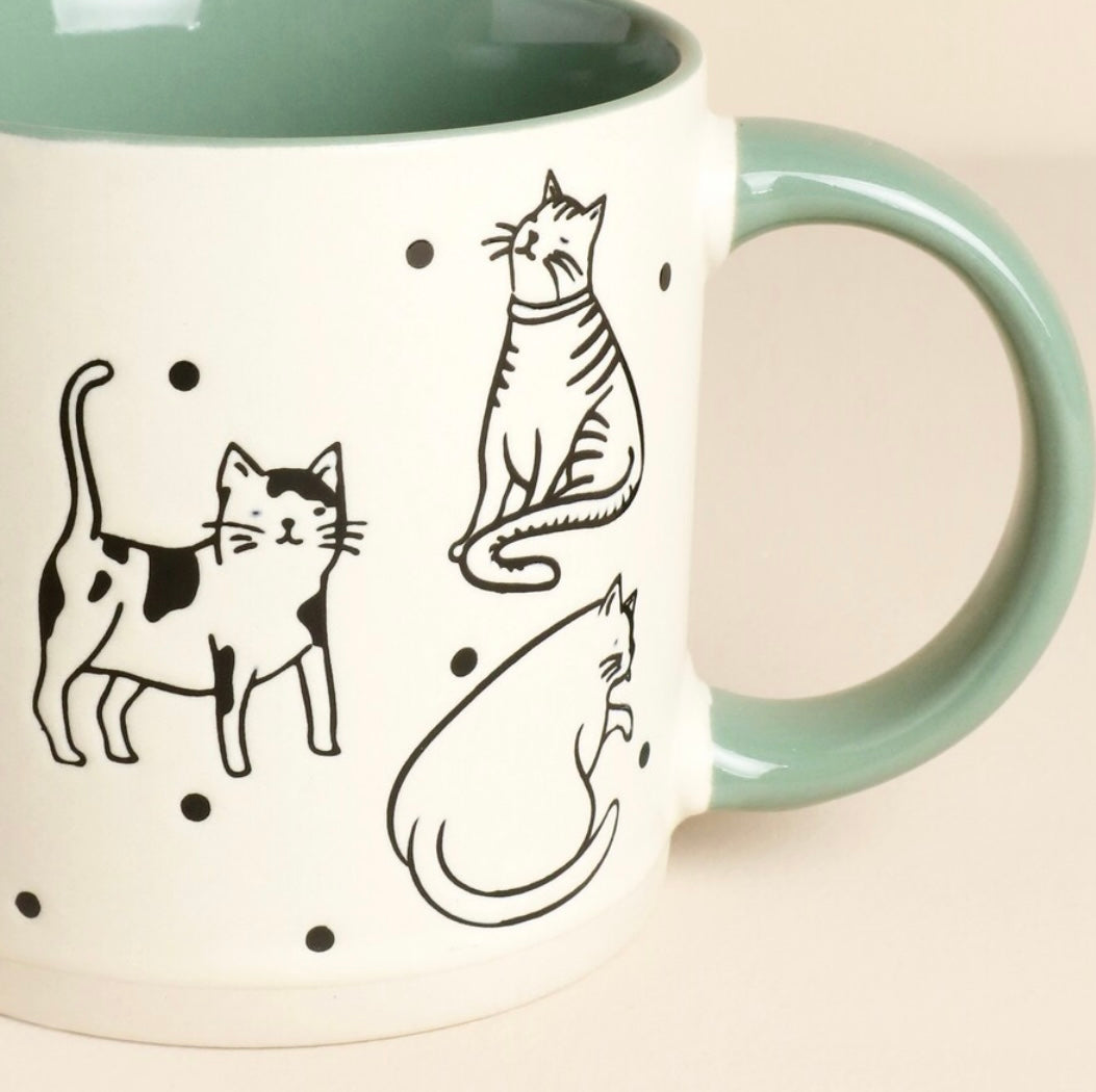 Ceramic Neutral Cats Mug