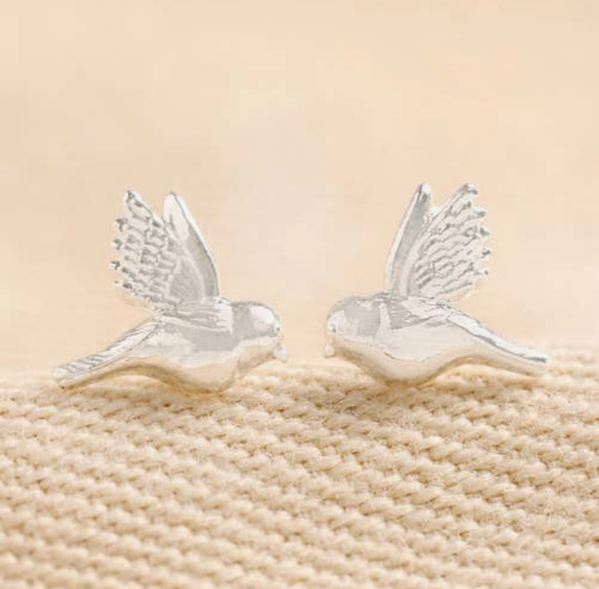 Delicate Bird Stud Earrings