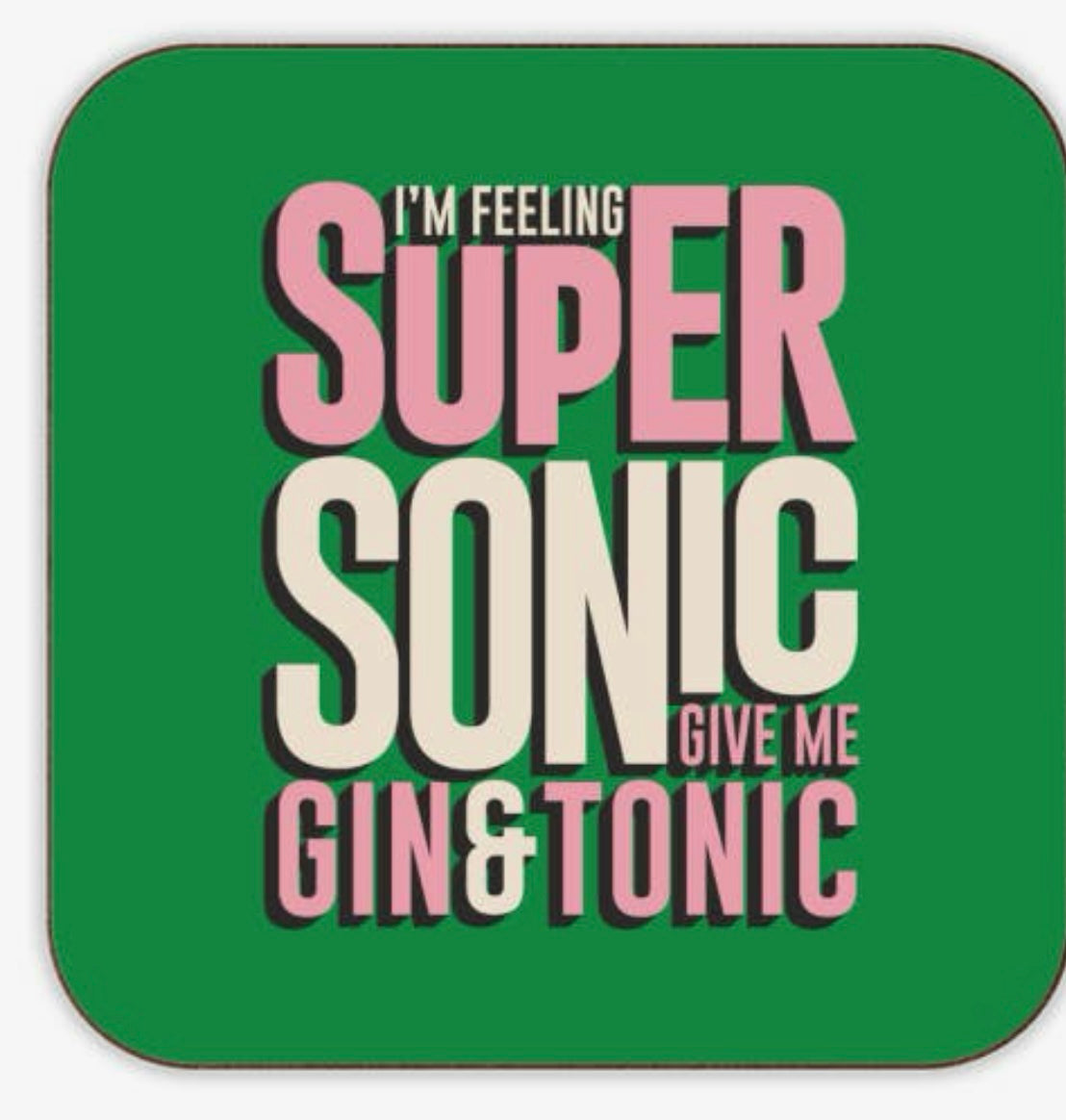 Supersonic Gin and Tonic Coaster