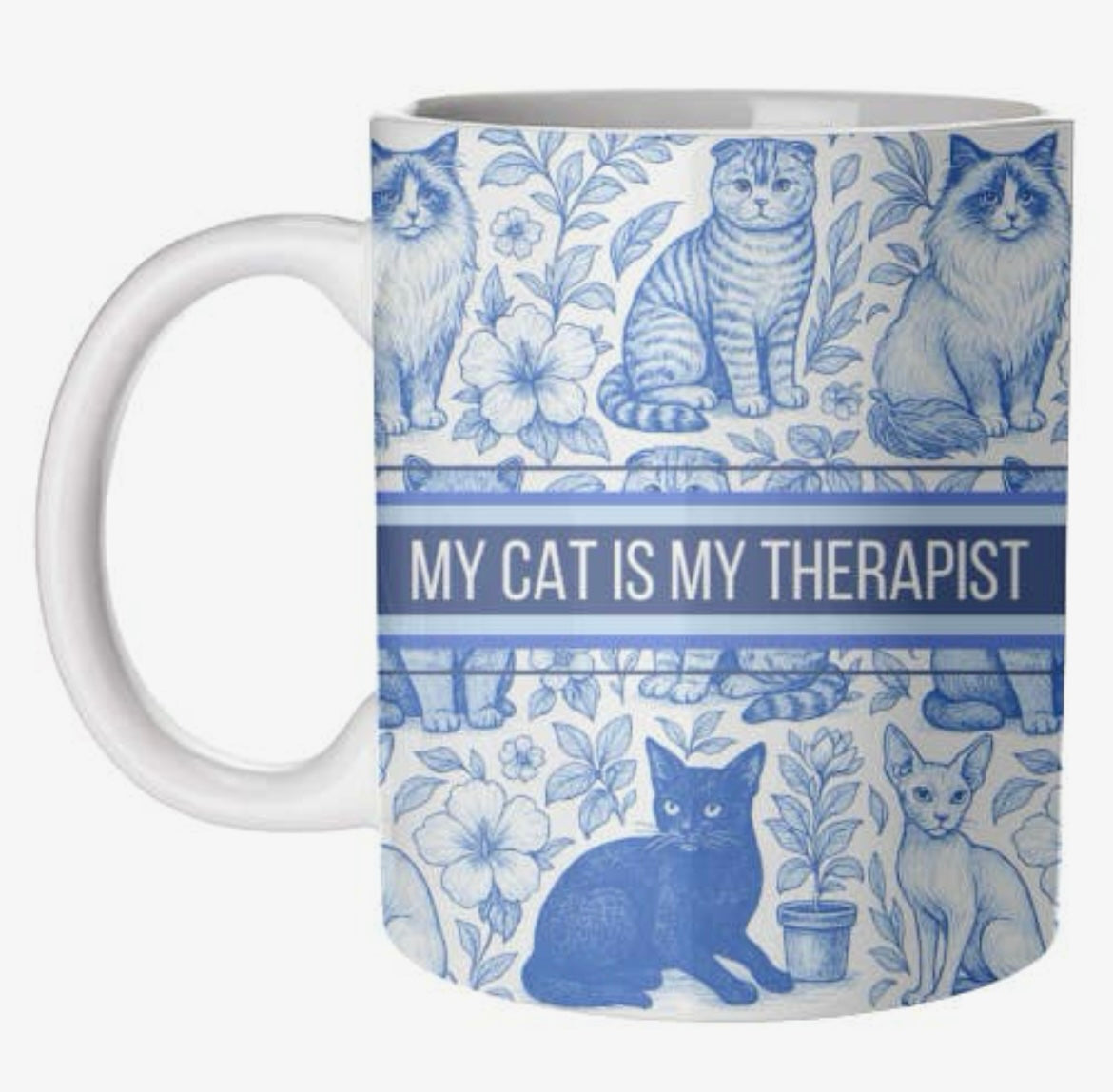 My Cat Is My Therapist Mug