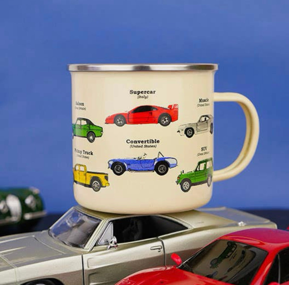 Car Enamel Mug