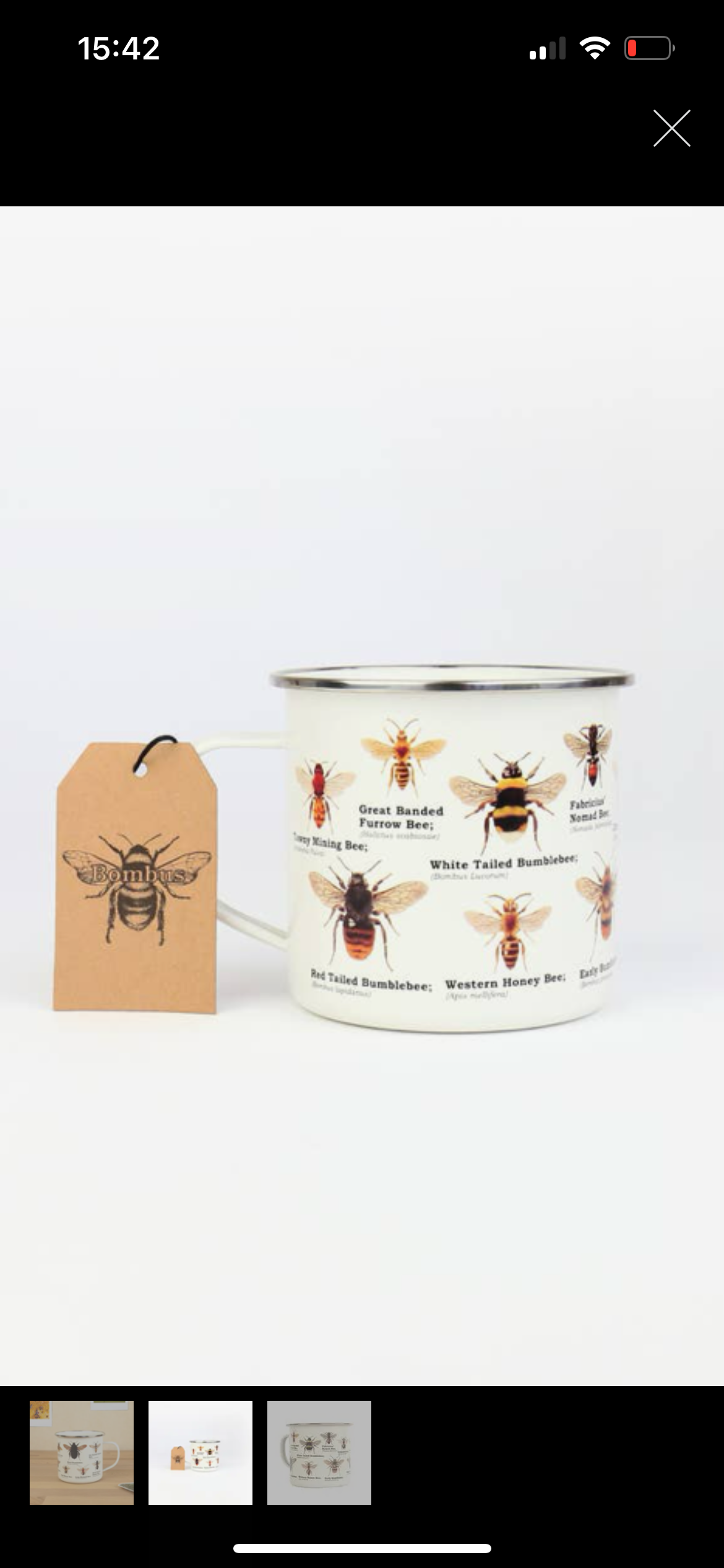 Bee Enamel Mug