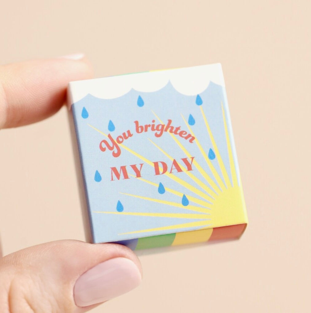 Tiny Matchbox Ceramic Rainbow Token