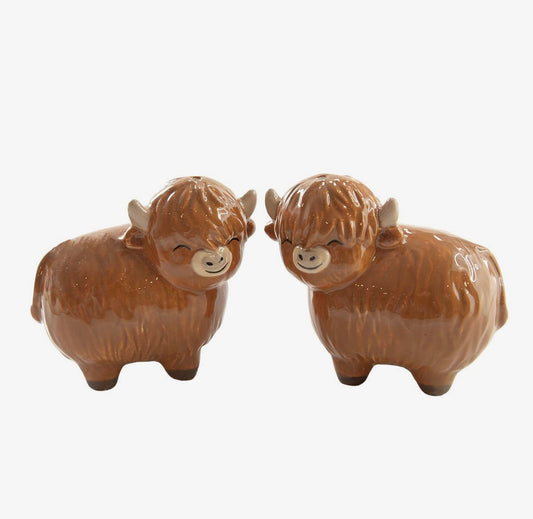 Highland Cow Salt and Pepper Shakers
