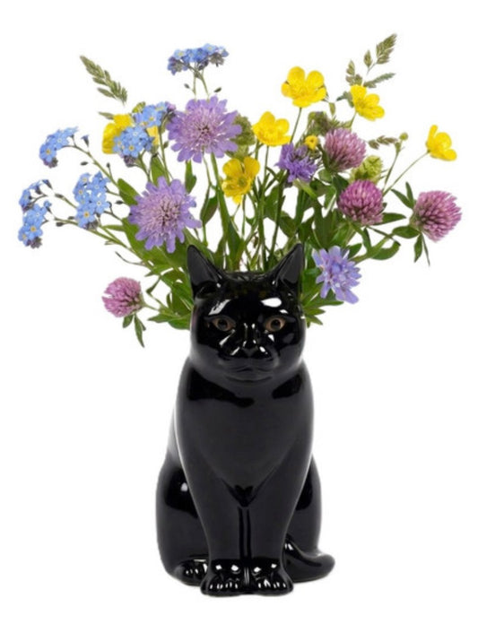Black Cat Vase