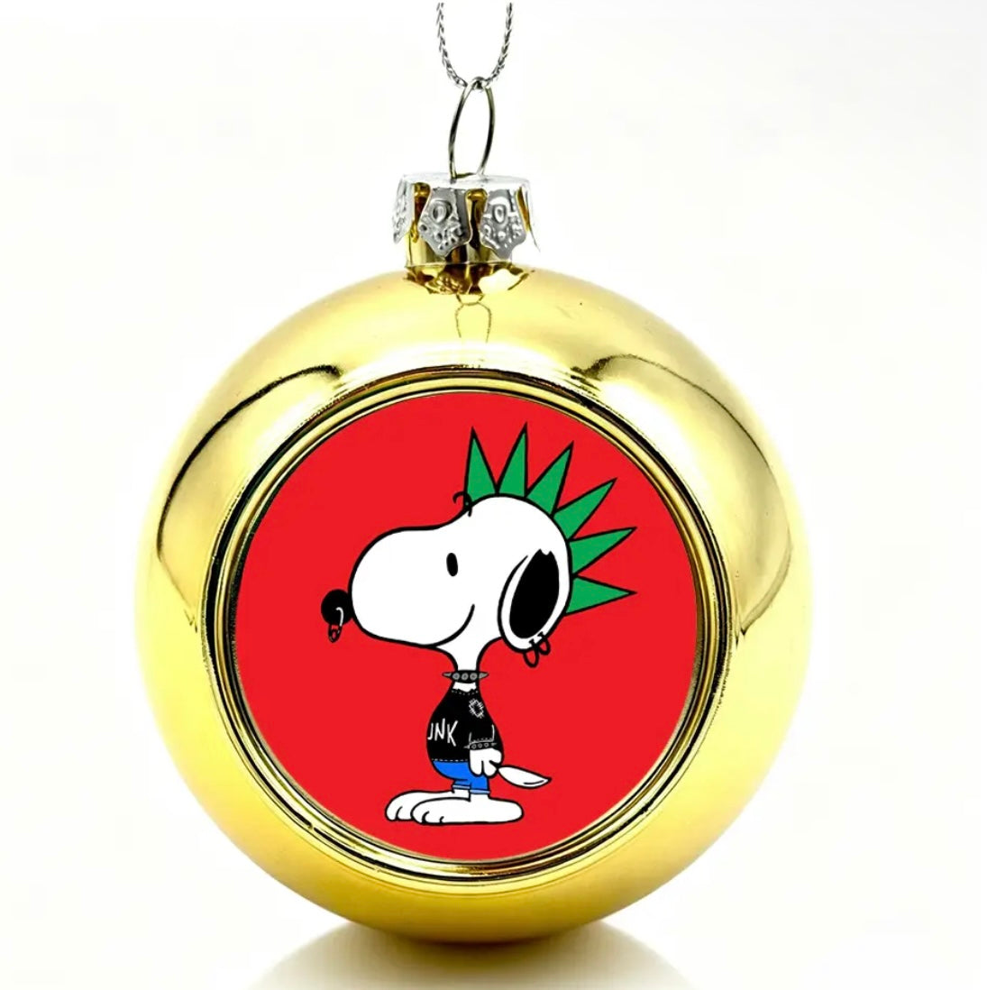 Punk Rock Snoopy Christmas Bauble