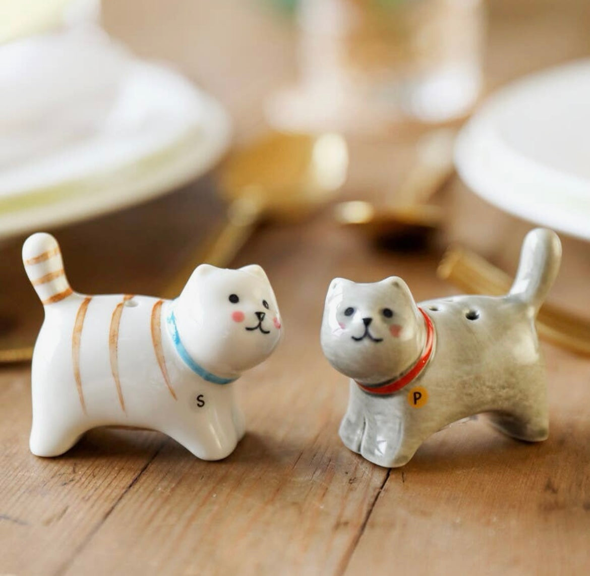 Ceramic Cat Salt and Pepper Shakers