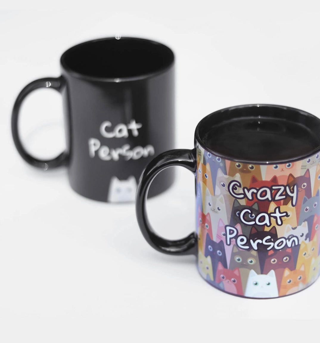 Crazy Cat Person Heat Change Mug