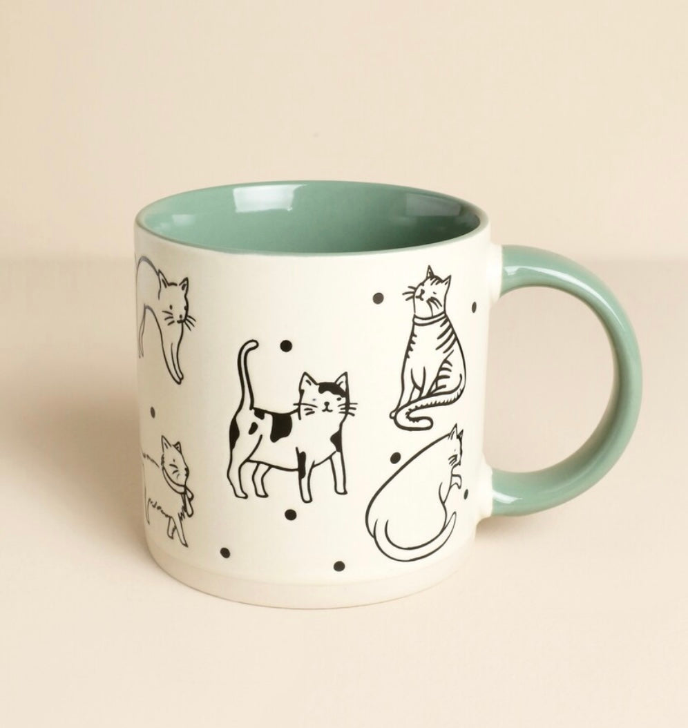 Ceramic Neutral Cats Mug