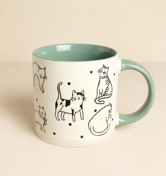 Ceramic Neutral Cats Mug