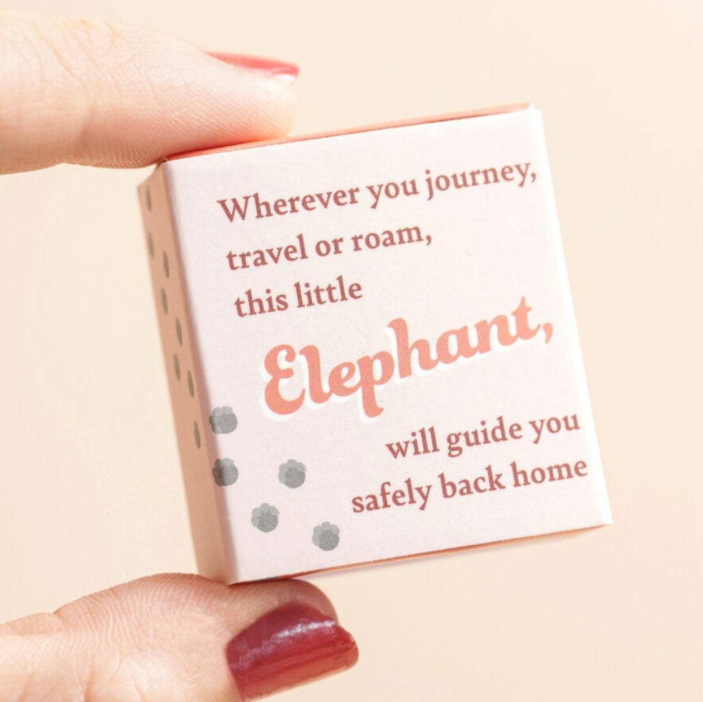 Tiny Matchbox Ceramic Elephant Token
