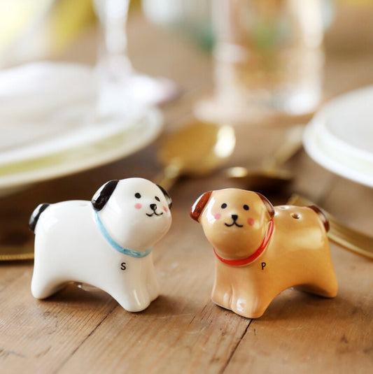 Dog Ceramic Salt and Pepper Shakers