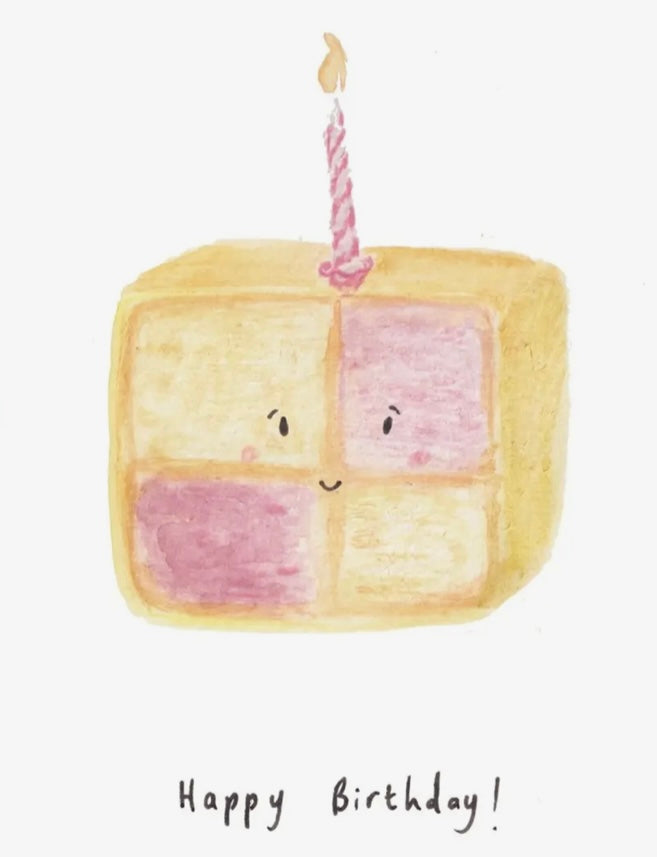 Batternberg Cake Birthday Card